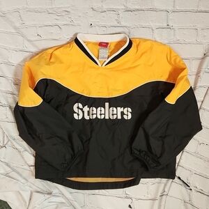 NFL boys Pittsburgh Steelers V-neck windbreaker pullover